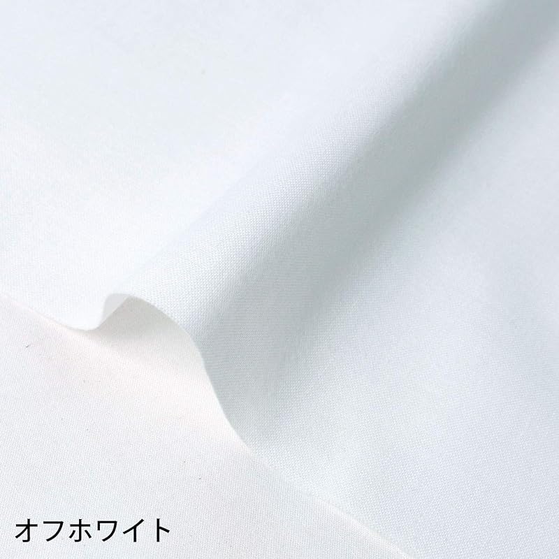 Nippon Chuko Eighty Square 100% Cotton Shirting, Off-White, Approx. 110cm x 50cm, Sold by the Meter (KD4630-101-50CM)