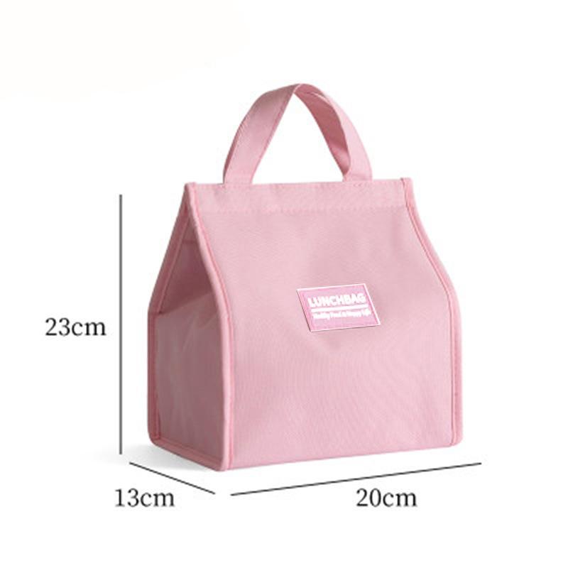 Portable Oxford Lunch Bags Fresh Cooler Pouch For Office Students Convenient Lunch Box Tote Couples Blue Pink Food Container Bag