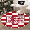 1 Stück runder Teppich England Fußballwappen Aufdruck Runder Teppich für den Wohnbereich, Teppich für Home Office, Runder Stuhlteppich, Dekorativer Teppich Geschenke für Fans Weihnachtsgeschenk