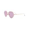 Gucci Square Frame Metal Sunglasses Gold Gold Pink