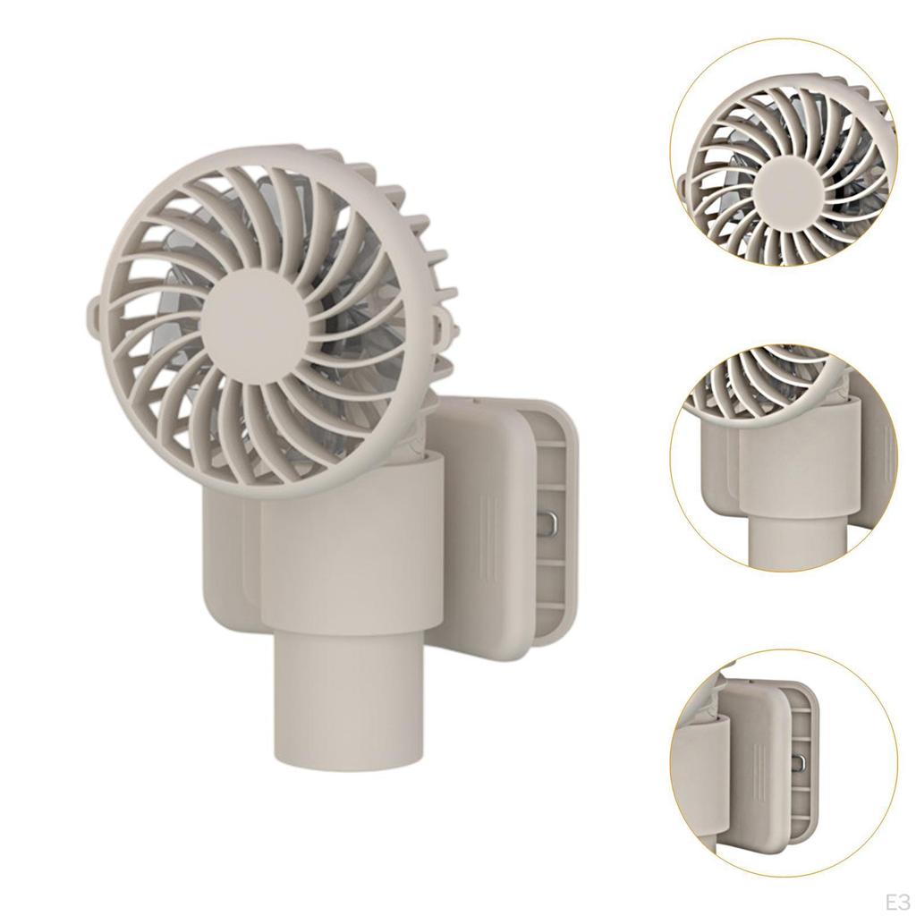 Clip On Fan 3 Speed Adjustable Angle Low Noise Detachable Base Desk Personal for Office