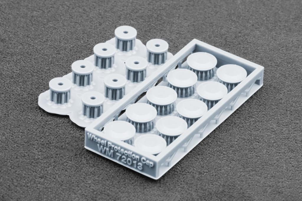 Armored Personnel Carrier Wheel Set Trumpeter Plastic Model Parts SCXWM72013 Scale-X 1/72 BTR-80 KI-113 (9 Pieces) (For Ace) (Military Vehicle)