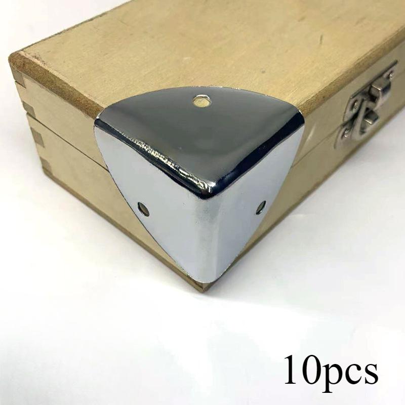 

10 Pcs Metal Sheet Corner Wrapping- Gift Box Corner Wrapping Bag Corner Protection Hardware Tools 28mm with Screws Commemorative