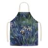 Monet Art Oil Painting Art Student Literary Apron Mori Studio Adult Sleeveless Kitchen Work Waist Bib