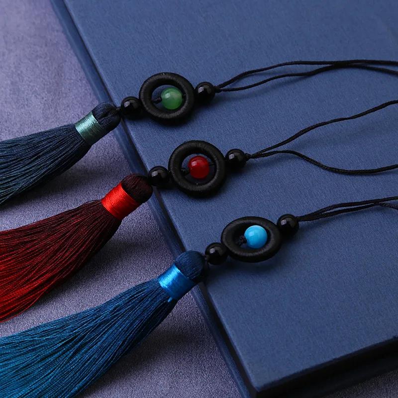 2 Stück/Los 13cm Polyester Seide Quaste Bunt Baumwolle Quasten Besatz zum Nähen Vorhänge Zubehör Anhänger DIY Auto Dekoration