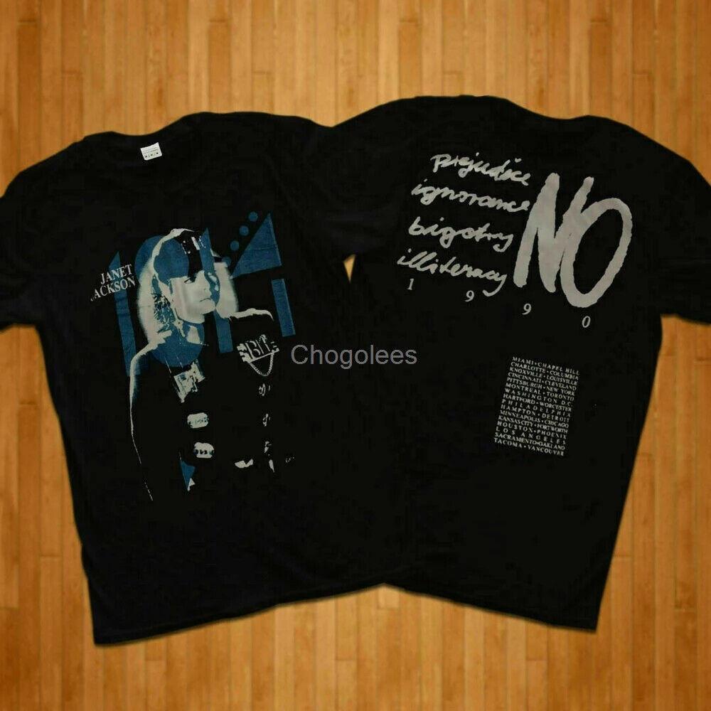 NEW HOT 1990 JANET JACKSON tshirt Concert Rhythm Nation World TOUR Sz USA Unisex T-Shirt M
