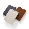 Women's Pure Cashmere Ribbed Knit Pullover - Autumn/Winter Round Neck Base Layer