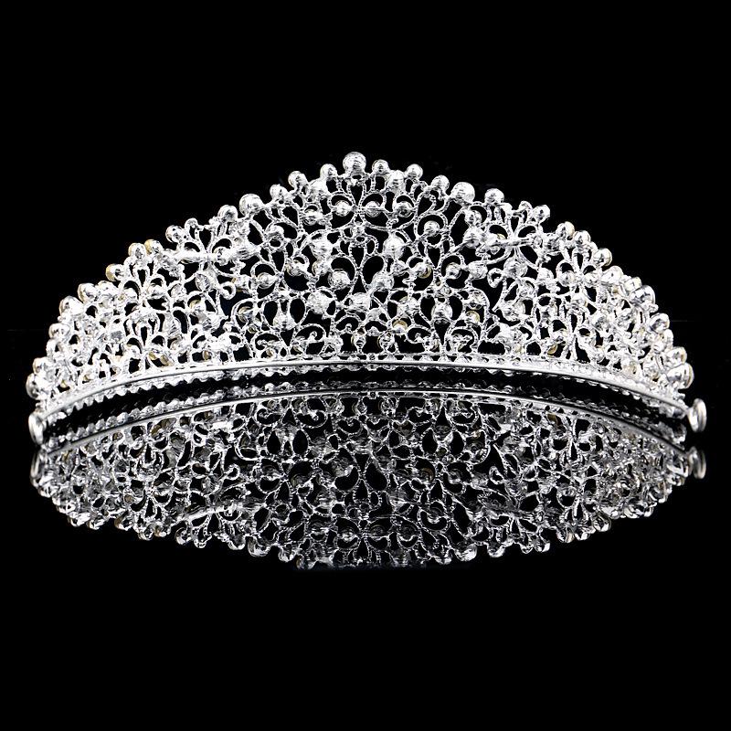 Bridal Jewelry Elegant Crown Women Stylish Headband Shimmer Rhinestone Crown