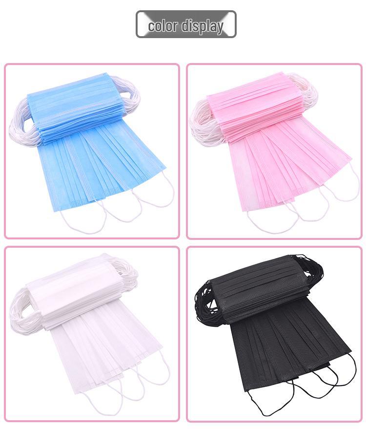 Disposable Breathable Summer Face Mask - Single and Double Layer, Black & White