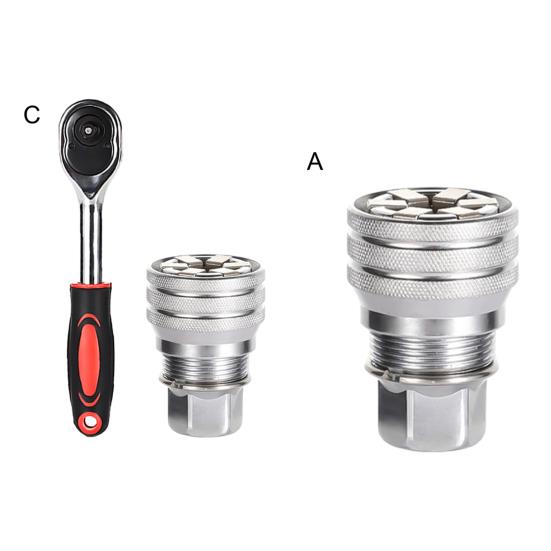 Multi-Function Universal Socket Torque Ratchet Torque Wrench Tool Adjustable High Wrench Adapter Maintenance Tool