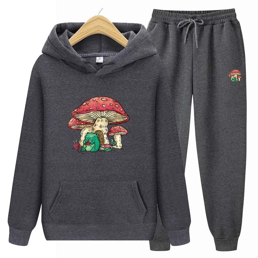 Tepláková souprava 2dílná Unisex Mikina s kapucí Fleecová mikina+kalhoty Kostým Jarní Podzim Anime Potisk Mikina s dlouhým rukávem Mikina s kapucí Jogging