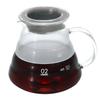 Hario V60 Glass Server 600 Clear, 600ml, 2-5 Cups, Microwaveable, XGSR-60-TB
