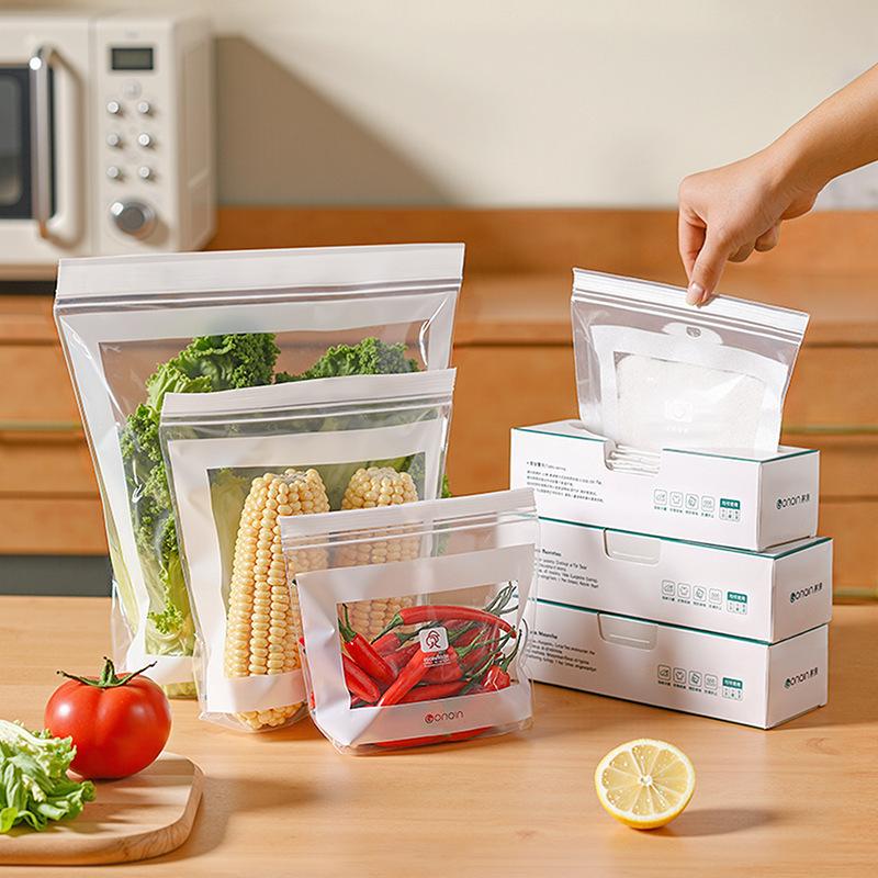 Sealed Safety Bags, Household Multi-functional Kitchen Food-grade Self-sealing Bags, Vegetable and Fruit Sealed Bags, Refrigerator Storage Bags