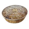 IBA Indianbeautifulart Fabric Printing Wooden Block Round Shape Floral Pattern Designer Textile