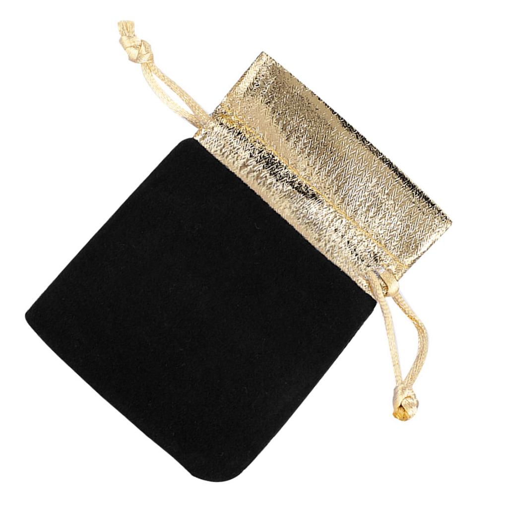 50pcs 7 X 9cm Velvet Bag Soft Drawstring Pouch Jewelry Wedding Gift Storage BagBlack