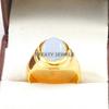 Opal Oval Cut With 925 Sterling Silver Gold Plated Ring For Men's #B369 JL375682066863