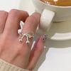 Bowknot Ring for Women Hollow Out Extremely Fine Korean Sweet Romantic Jewelry Gift Dropshipping