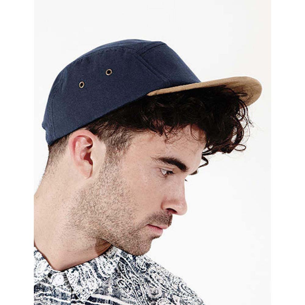 Beechfield Suede Peak 5 Panel Baseball Cap (Pack of 2)