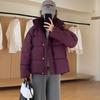 Winter new down cotton clothes women's short loose hooded small bread clothes thickened cotton coat women
