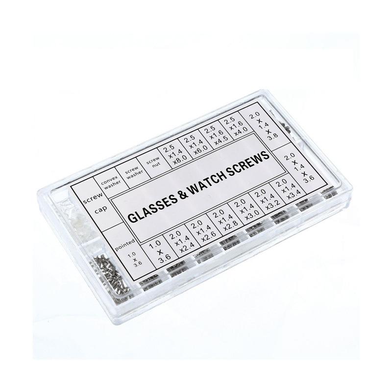 

Набор винтов для ремонта очков 18-в-1 | Прецизионные носоупоры, распорные колпачки и винты для безободковых оправ для регулировки и обслуживания очков
