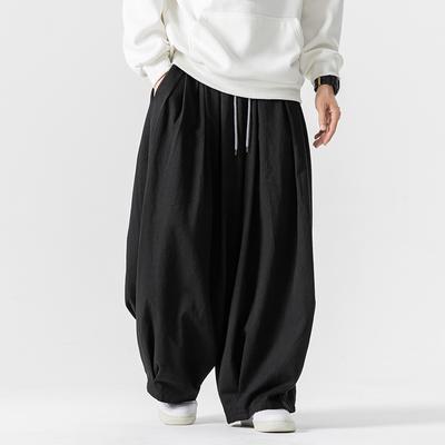 Calças masculinas de outono de 2024, calças de streetwear, calças masculinas de cor sólida, calças largas, calças coreanas, casuais, masculinas e femininas, calças harajuku