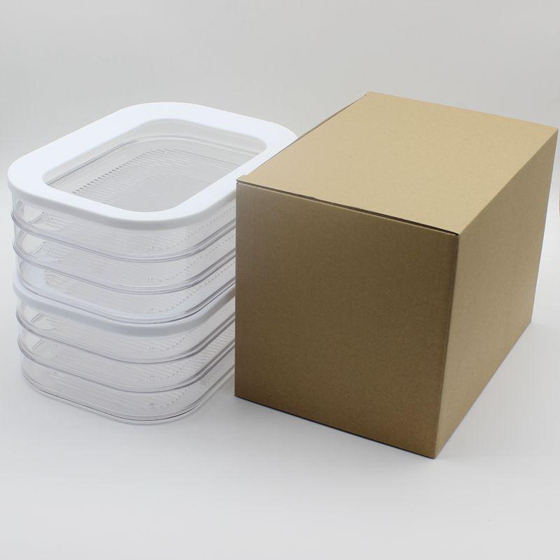 Scatola Trasparente Lavabile in Lavatrice per Alimenti, Transfrontaliera, con Coperchio per Frigoriferi da Cucina