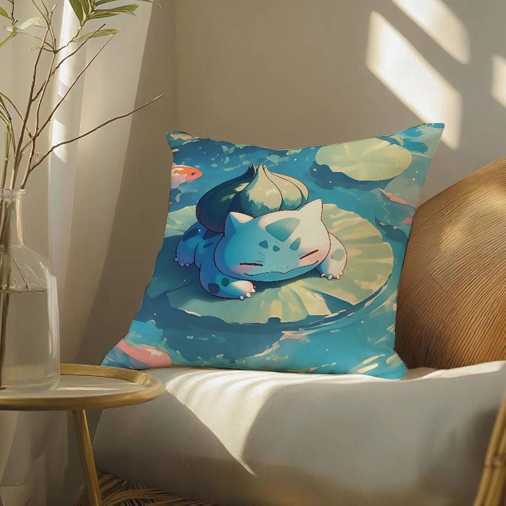Pokemon Jigglypuff Anime Plush Pillow Cover Soft Short Plush Cushion Cover For Sofa Bedroom Living Room Home Decor Gift