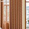 1PC LOZUJOJU American Retro Pastoral Style Orange Printed Curtains Full Blackout Curtains for Bedroom Living Room Balcony Window for Home Decor