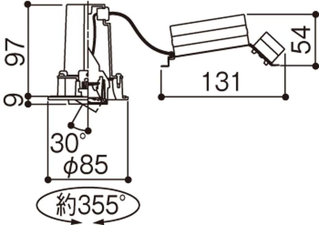 Panasonic Universal Downlight Shallow 10H Highly Airtight SB Type 60 Shape Unit Diffused Type Mild Light Distribution Ceiling Recessed Dimmable Bulb