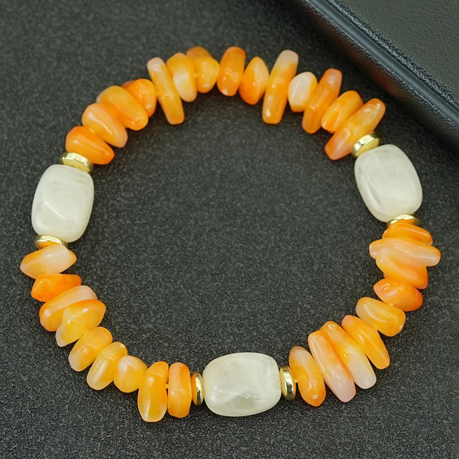 

Noter New Bohemian Women Bracelet Premium Selected Irregular Acrylic Beads Beach Surfing Jewelry Accessories 5 Color Options оранжевый