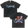 Bjork Army of Me Aphex Twin T-Shirt Hip Hop Streetwear Vintage gewaschenes T-Shirt Herren Damen Kleidung Kurzarm Oversize T-Shirt