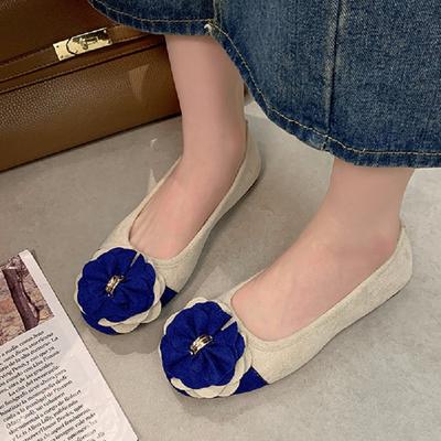 Damenschuhe Damenschuhe süß runde Spitze floral Frühling Schlupfschuhe flache Loafer Dame Übergröße coole Arbeitsschuhe ga180