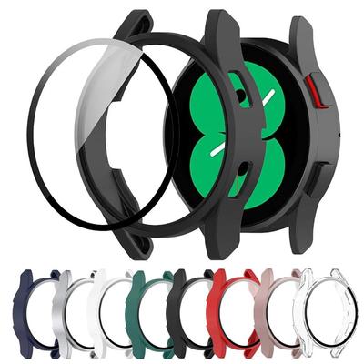 Verre trempé + housse de protection pour Samsung Galaxy Watch 4 44mm 40mm, coque de protection complète