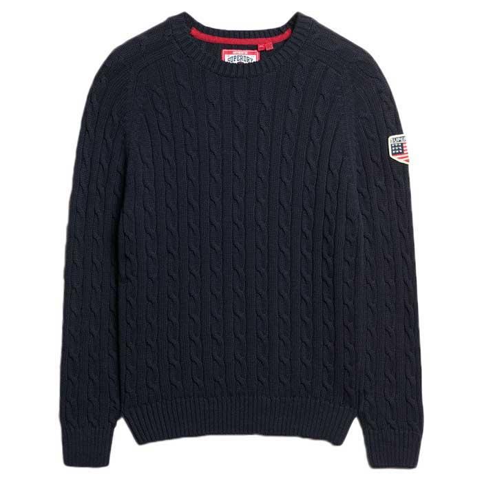 Superdry Damen Blau Großer Pullover Mit Zopfmuster Für - Bild 5