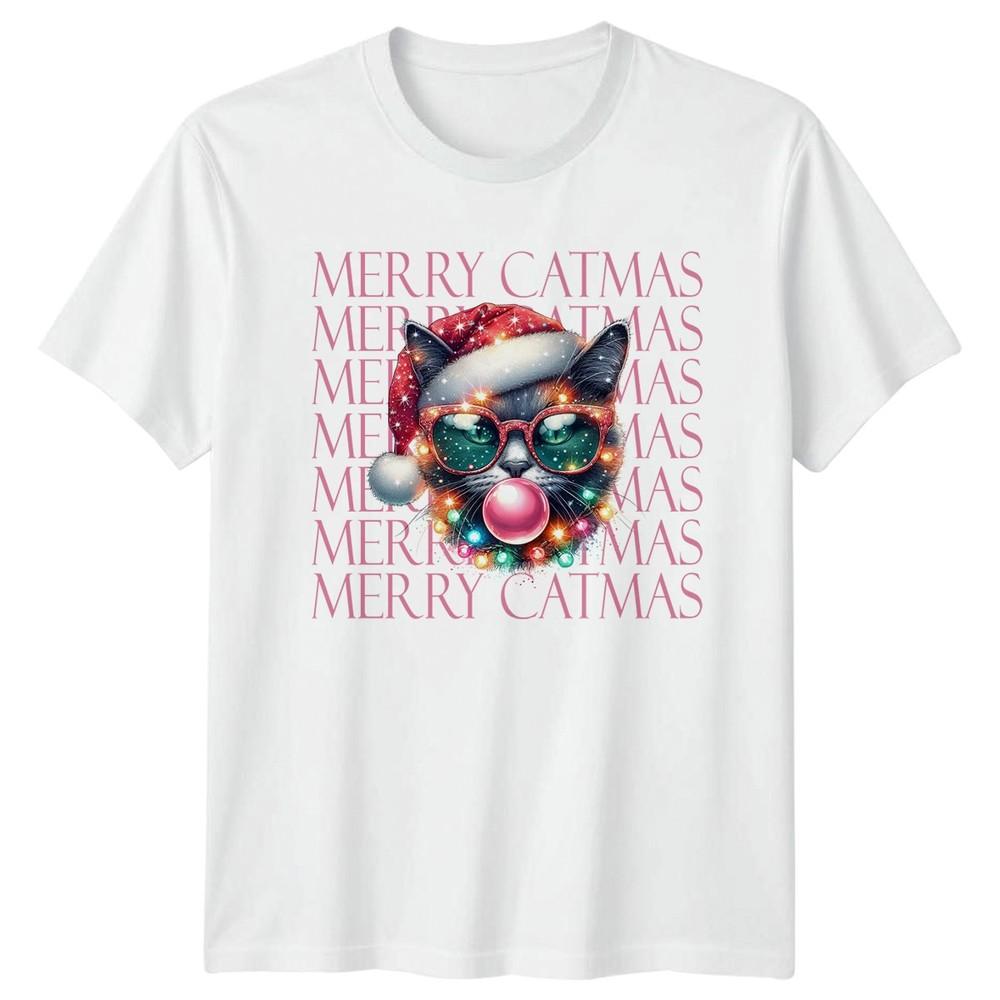 Merry Catmas Christmas Cat Holidays Unisexs TShirt Unisexs Tee Graphic Top S
