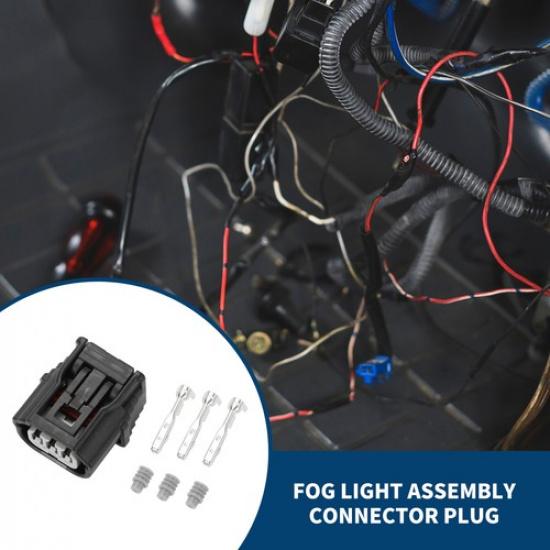 

3Pin Fog Light Assembly Connector Plug Female Wire Terminal for Honda for Acura