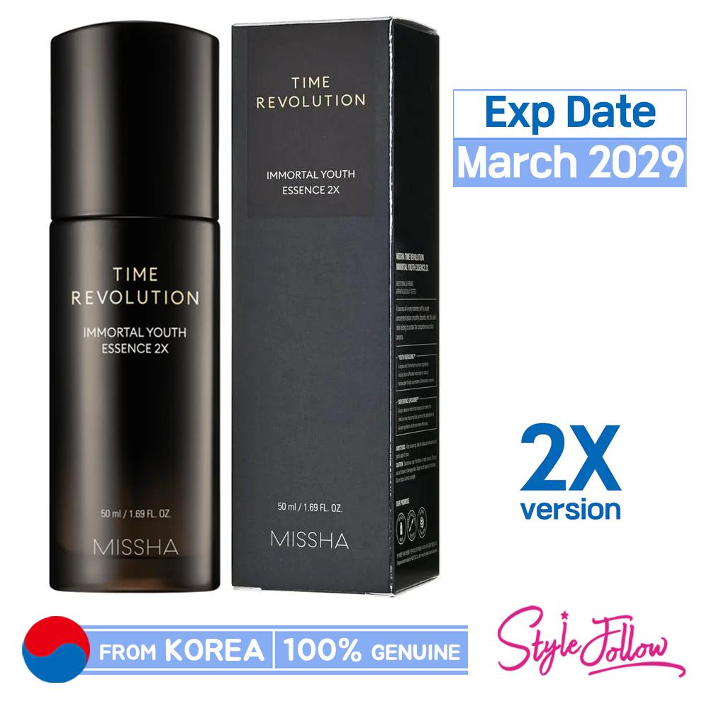 [MISSHA] Time Revolution Immortal Youth Essence 2X - 50ml (1 buc) 1pc + Sample Gifts gray