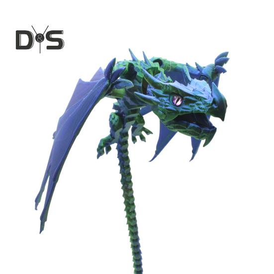 3D imprimat înaripat dragon figurină articulații mobile dragon zburător figura articulată dragon model frământa jucărie desktop decorare ornament