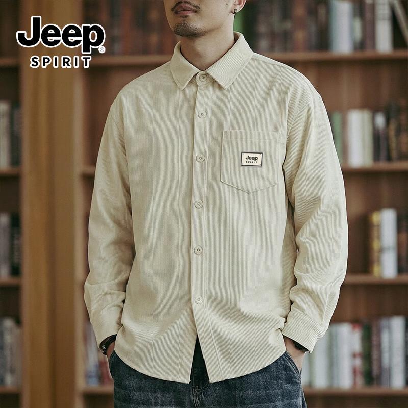 

JEEP SPIRIT Men s Corduroy Long Sleeve Shirt 2XL