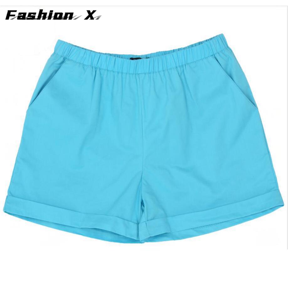 Sommerliche weite Hose Damen Einfarbig Übergröße Shorts