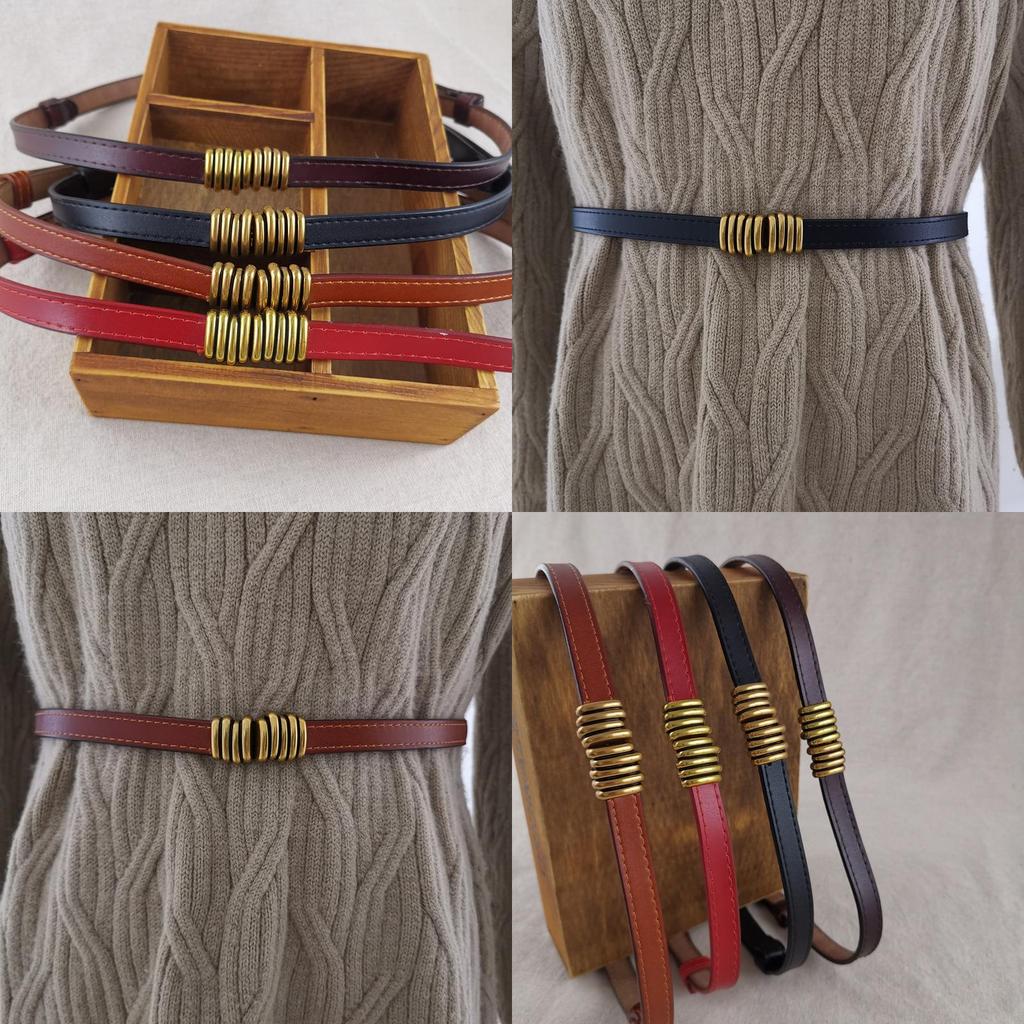 Womens Leather Waistband For Summer Outfits Slim Design With Alloy Buckle For Dress And Street Style