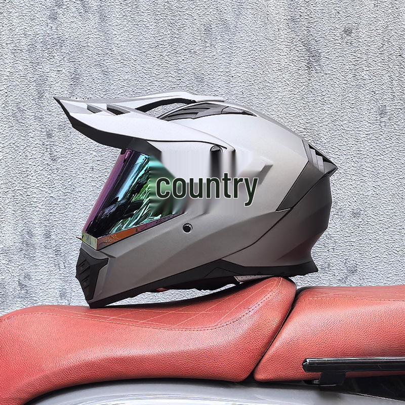 Unisex Motorcycle Rally Helmet with Single Visor for Road and Off-Road Long Distance Travel