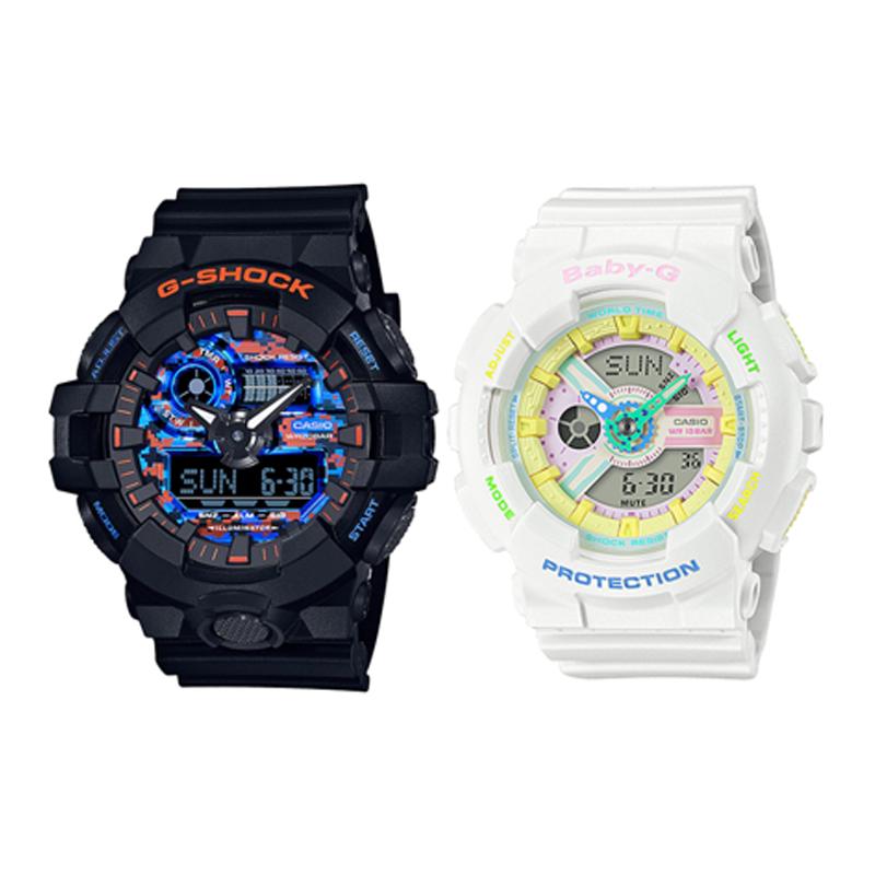 

Casio watch series-GABA series, quartz movement, resin strap, Japanese and Korean watch, same style for men and women, white GA-700CT-1APRBA-110TM-7A білий