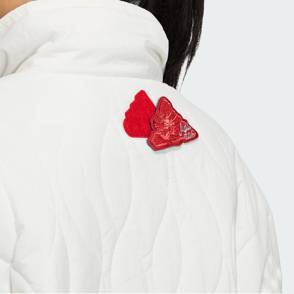 Adidas Future Style Padded Jacket Solid Color Logo Sports Casual Jacket Women Jacket Pink White IM8957