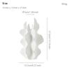 Nordic Simple Irregular White Shape Ceramic Vase Creative Home Dining Table Living Room Bedroom Dry Flower Decor Accessories 1Pc