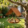 Hut Shape Bird Feeding Station Iron Bird Food Container Durable Hummingbird Feeder  Yard