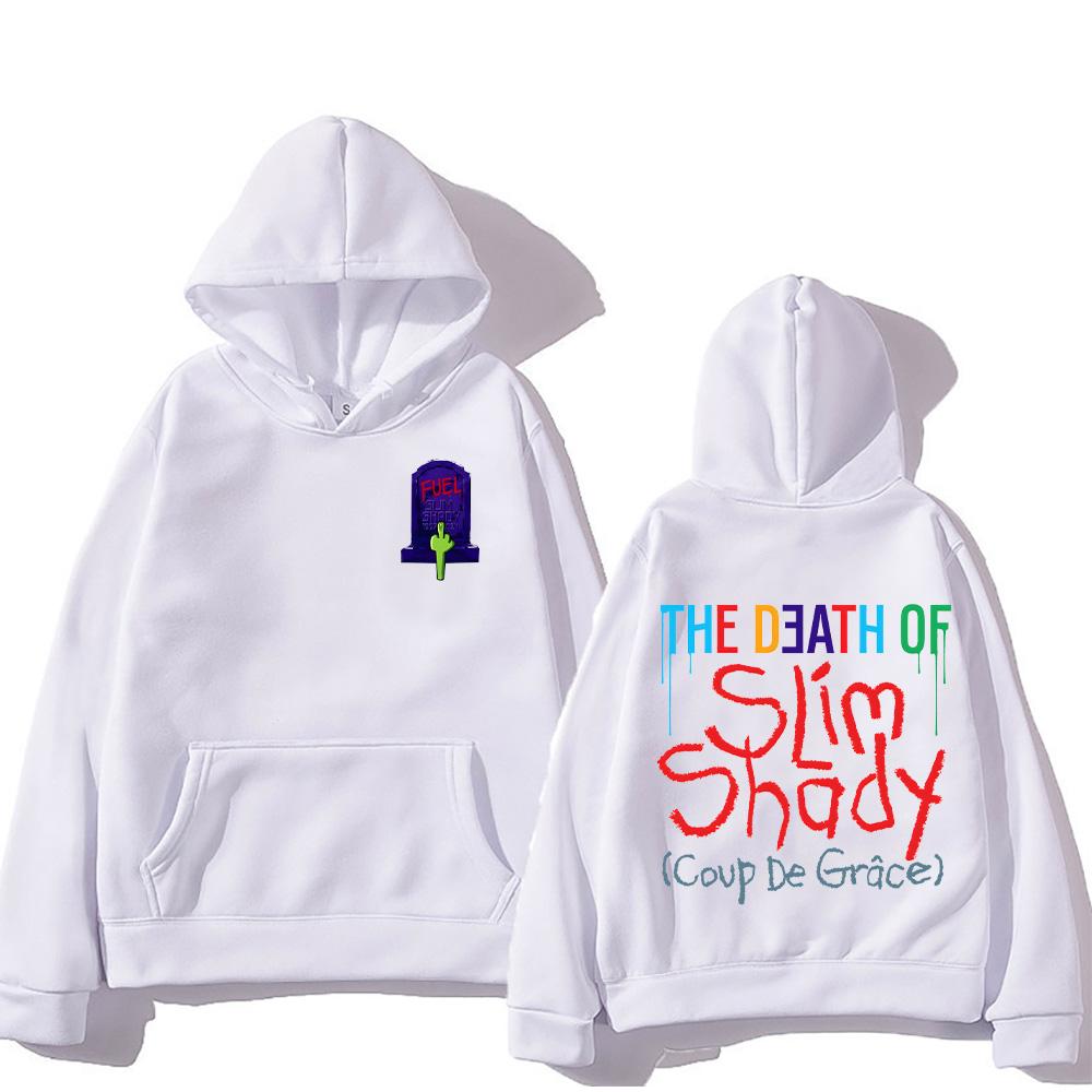 Rapper Eminem Fuel Hoodies Death of Slim Shady Sweatshirts Vintage Aesthetic Pullovers New Fashion Women Men Casual Hoodie