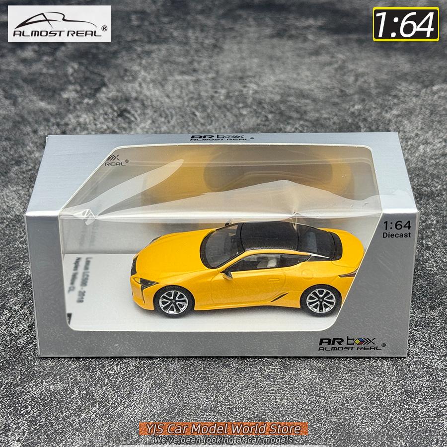 

AR BOX 1/64 Almost Real Lexus LC500 2018 diecast model car model static ornament holiday gift collection жёлтый