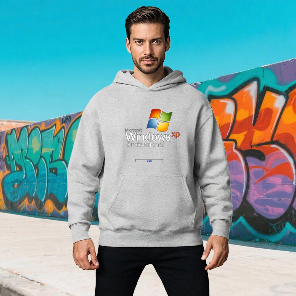 

Windows XP Professional Print Sweatshirt Autumn Mens Casual Loose Pullover Breathable Hoodies Hippie Style Womens Sweater Winter 3XL
