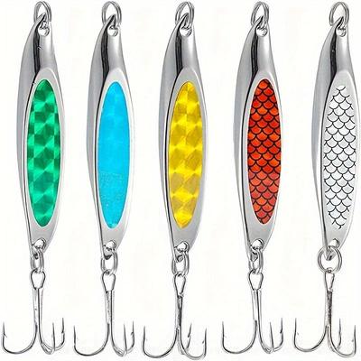 Essential Anglers Lure Set  Versatile Metal Baits for Saltwater Freshwater Fishing Bait Treble Hook Design